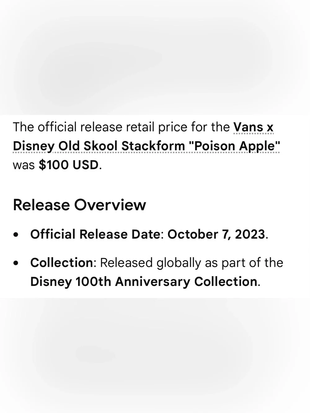 Vans x Disney Old Skool Stackform  “Poison Apple” Sneaker
